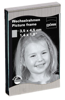 Dorr Wave pasfotolijst 3.5x4.5 cm mat aluminium